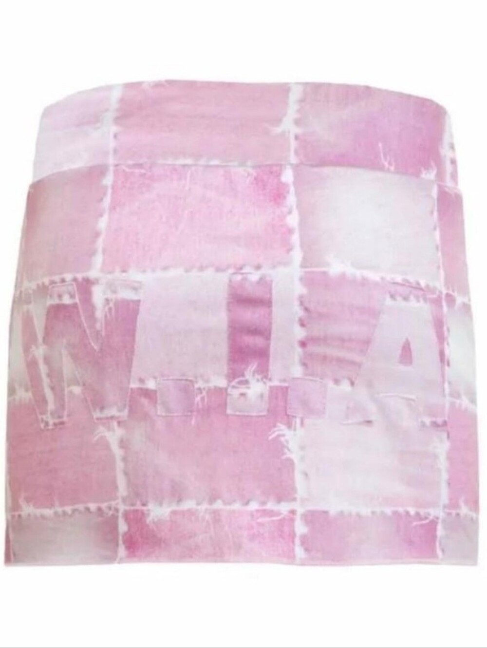 W.i.a Sacramento Mini Skirt Pink Patchwork Mini Skirt Micro Skirt